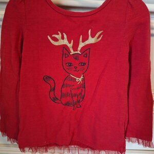 4T Christmas Kitty Tee